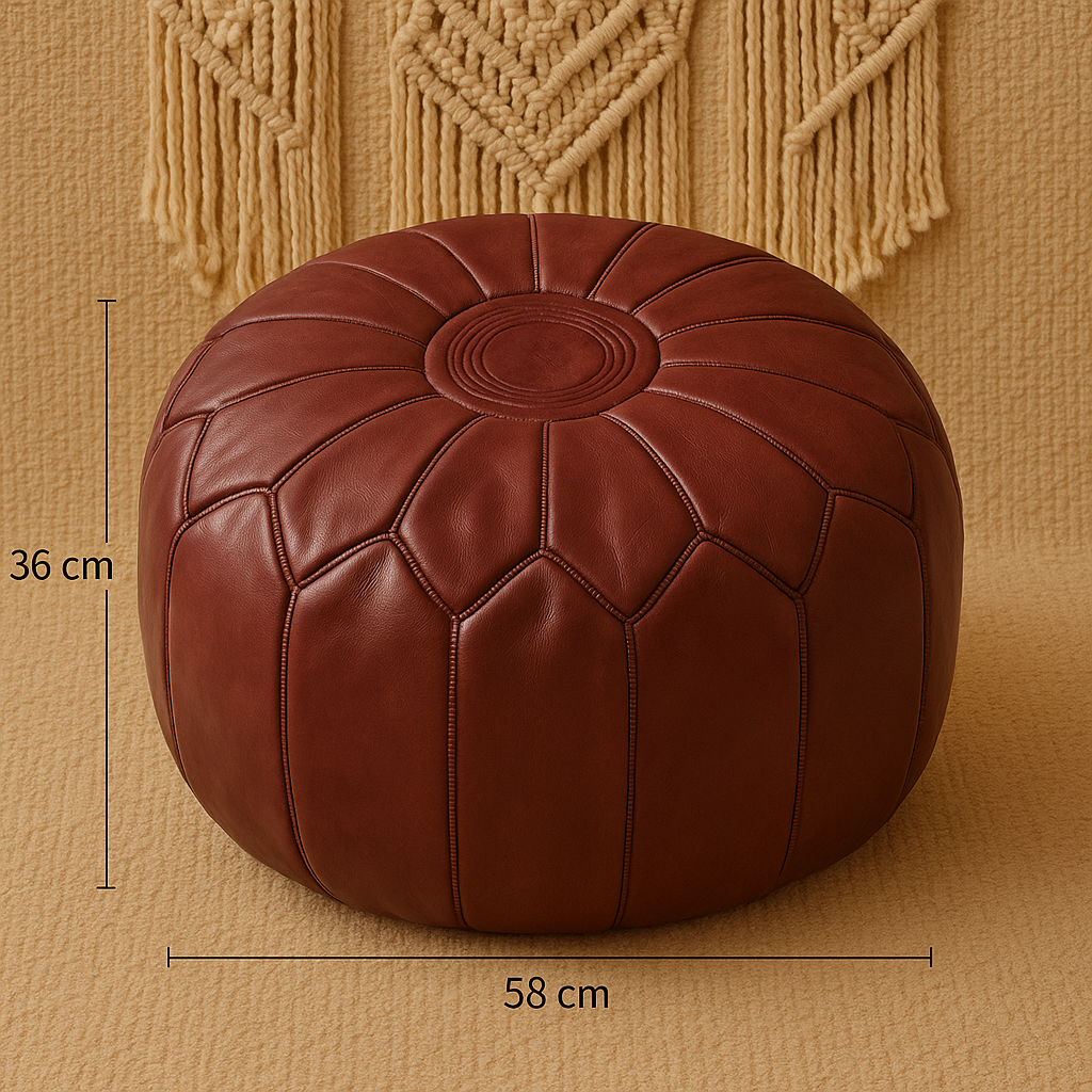 Luxury Leather Pouf – Comfort and Design
