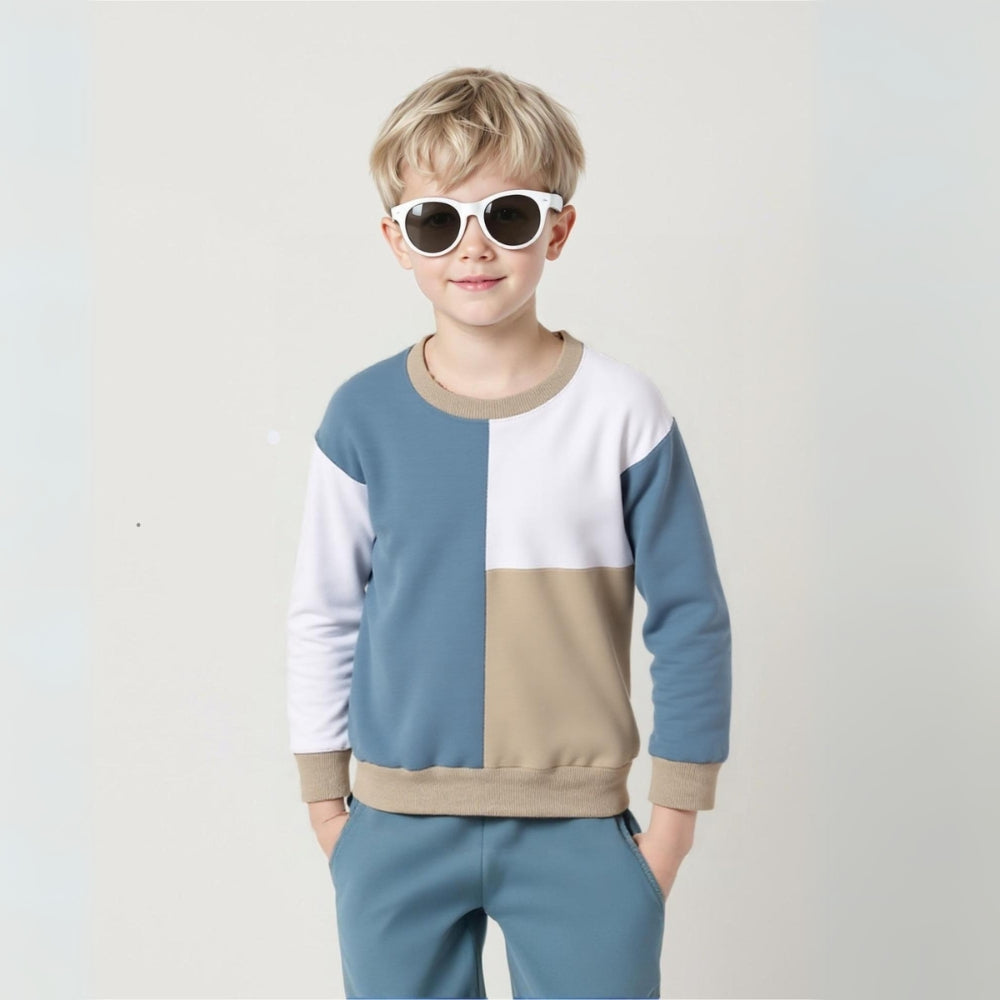 Trendy Boys Tracksuit – Comfortable Colour Block Design