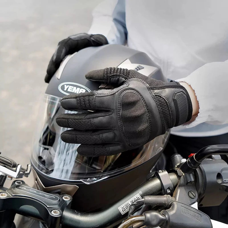 AirFlex Motorcycle Gloves – Breathable PU Leather for Comfort and Safety