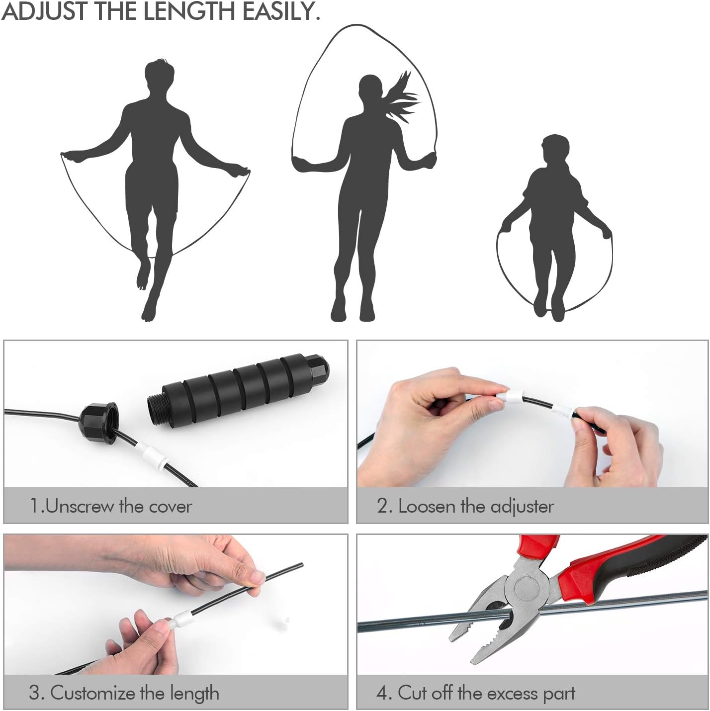 PowerFit Adjustable Jump Rope – Durable and Comfortable Training