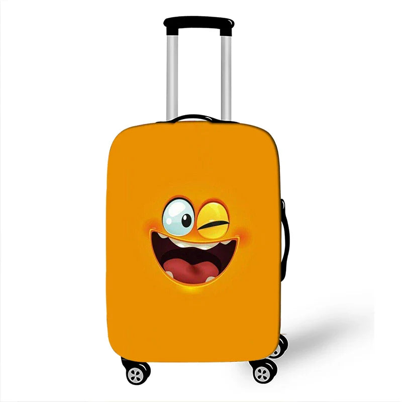 Funny Expression Luggage Cover – Protective Travel Cover for Suitcases 18-32 Inches
