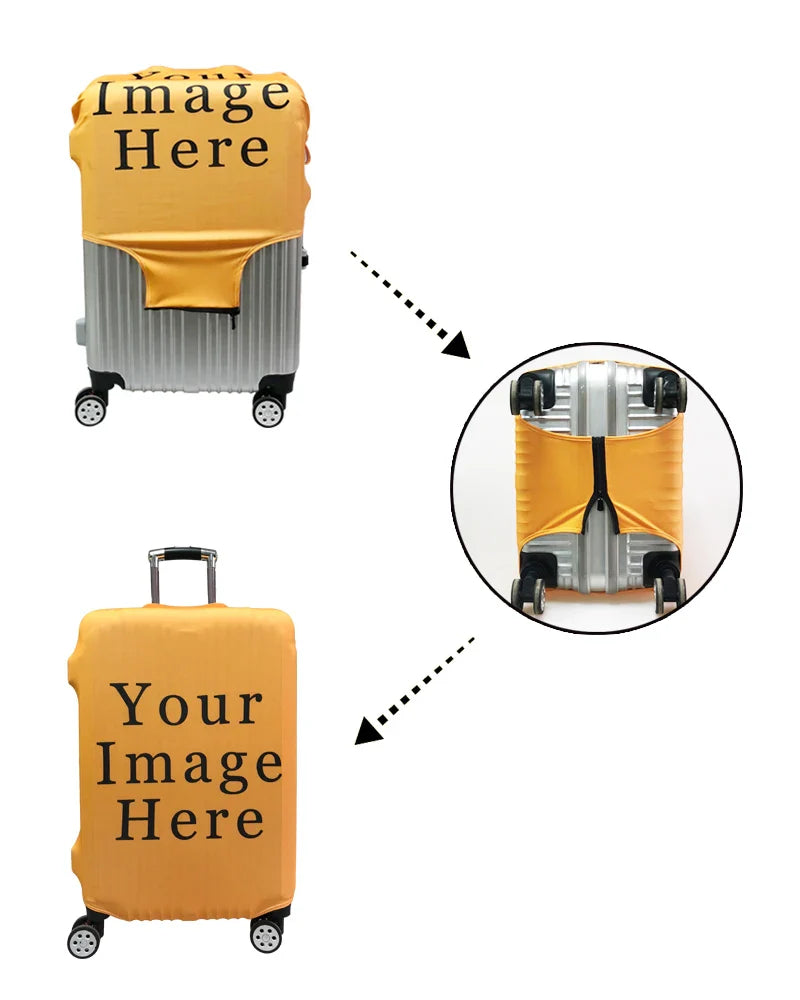 Funny Expression Luggage Cover – Protective Travel Cover for Suitcases 18-32 Inches