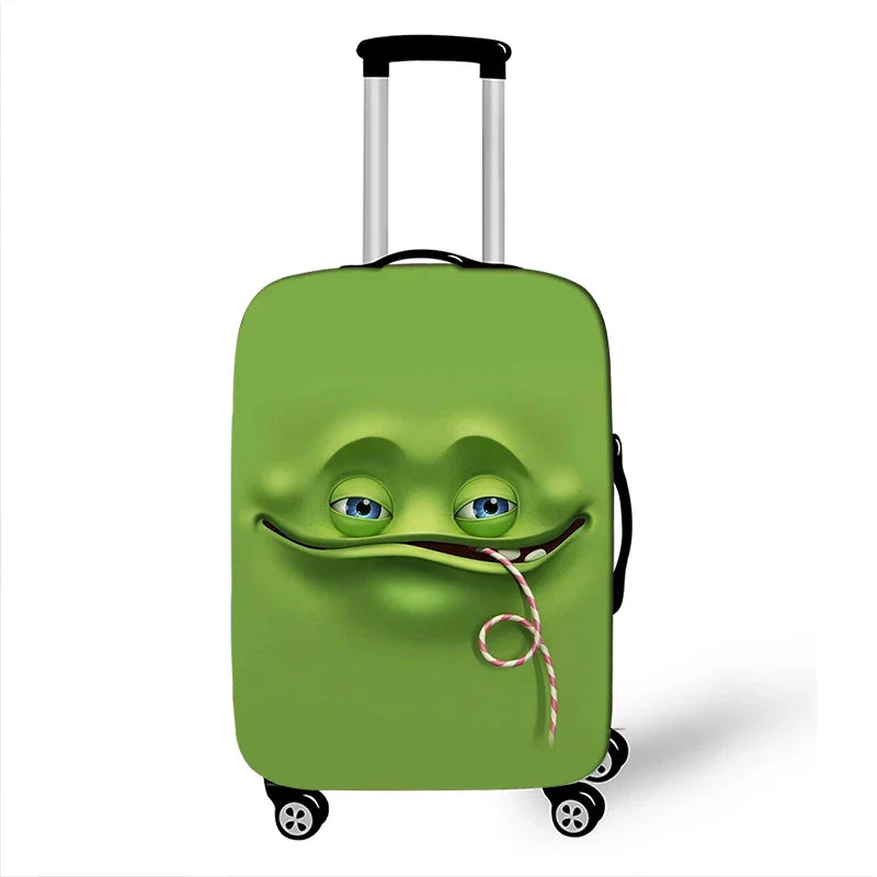 Funny Expression Luggage Cover – Protective Travel Cover for Suitcases 18-32 Inches