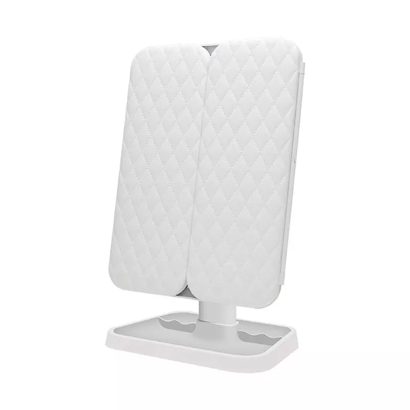 Lumière Makeup Mirror with LED Lighting – Adjustable Magnification and Stylish Storage