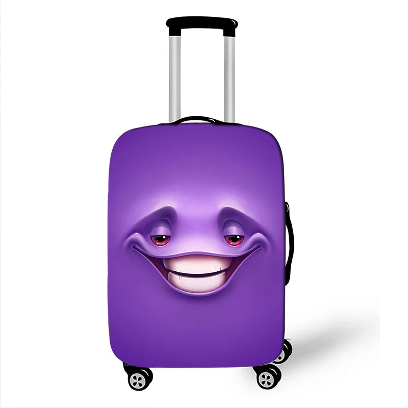 Funny Expression Luggage Cover – Protective Travel Cover for Suitcases 18-32 Inches
