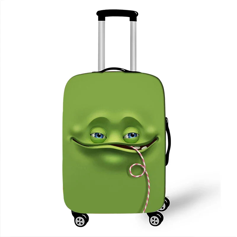 Funny Expression Luggage Cover – Protective Travel Cover for Suitcases 18-32 Inches