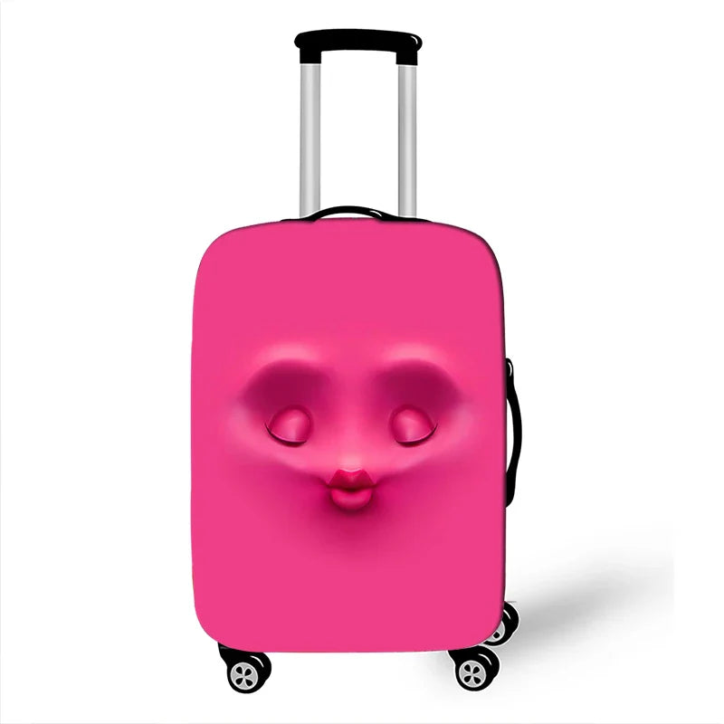 Funny Expression Luggage Cover – Protective Travel Cover for Suitcases 18-32 Inches