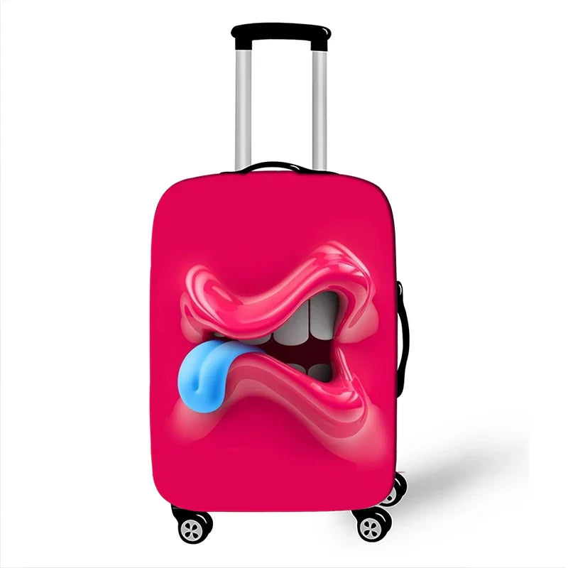 Funny Expression Luggage Cover – Protective Travel Cover for Suitcases 18-32 Inches