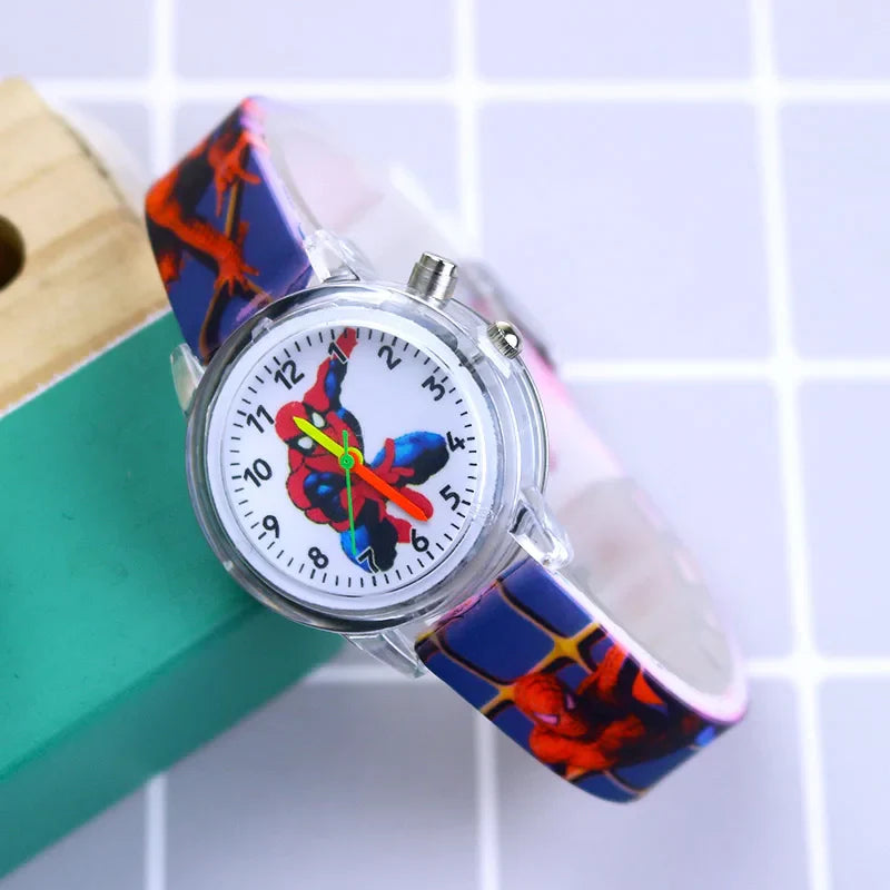Glow-in-the-Dark Children's Watch – Available in Spider-Man and Frozen Designs
