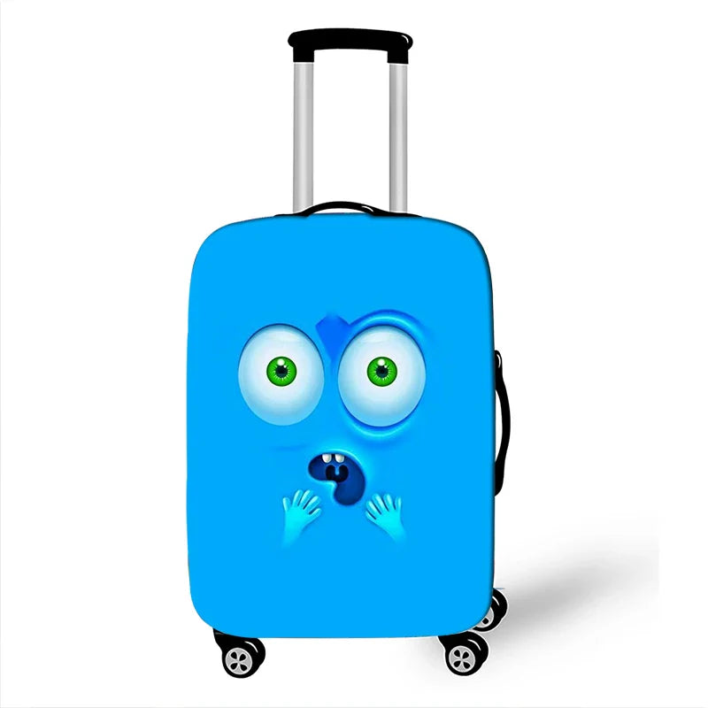 Funny Expression Luggage Cover – Protective Travel Cover for Suitcases 18-32 Inches