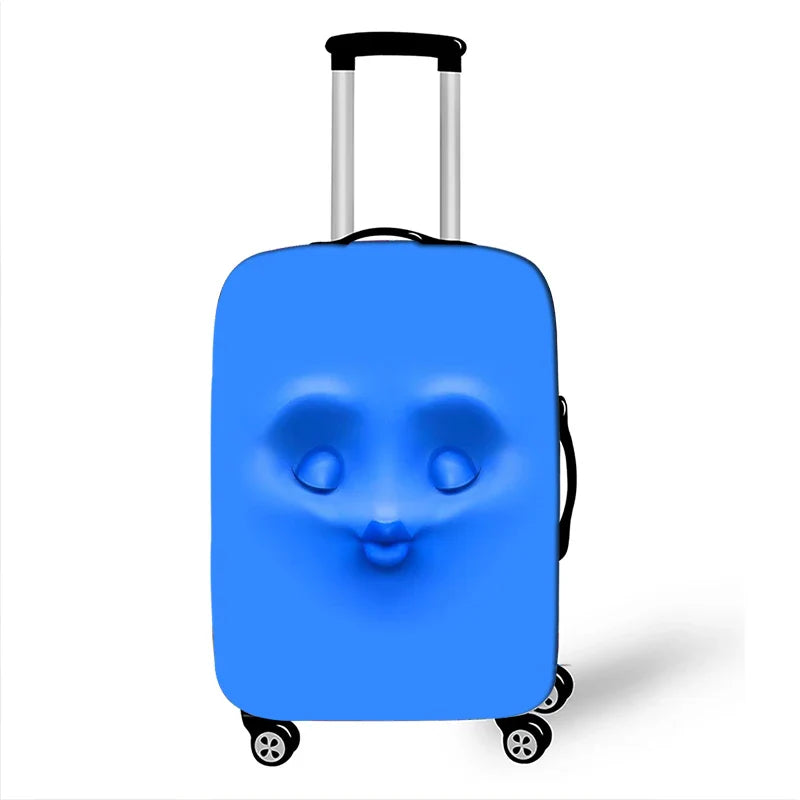 Funny Expression Luggage Cover – Protective Travel Cover for Suitcases 18-32 Inches