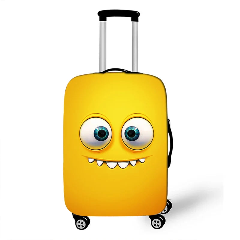 Funny Expression Luggage Cover – Protective Travel Cover for Suitcases 18-32 Inches
