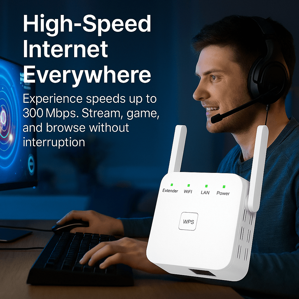 SpeedWave WiFi Extender – Superfast Internet in Every Room