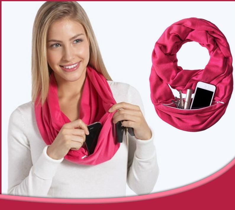 Infinity Scarf with Hidden Pocket – Style & Safety in One