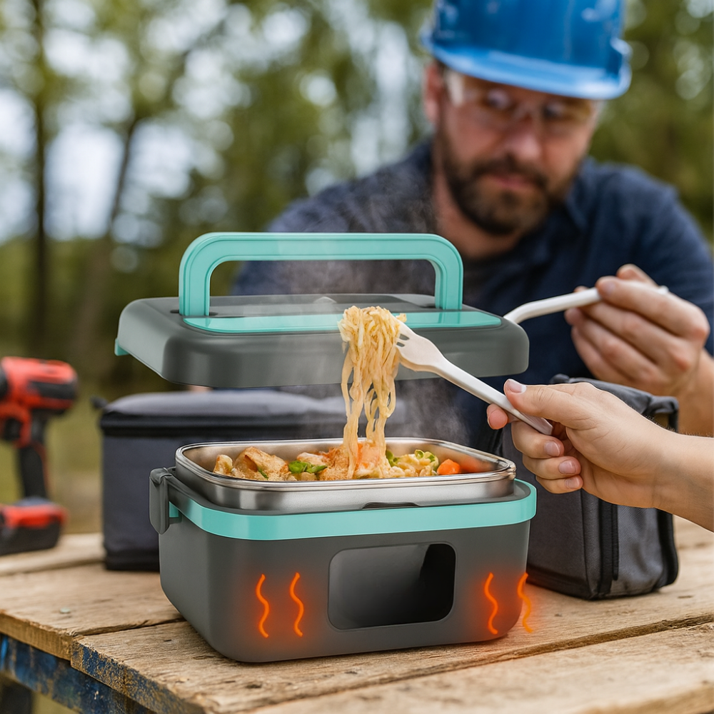 Electric Lunch Box with Battery – Warm Food on the Go and at Work