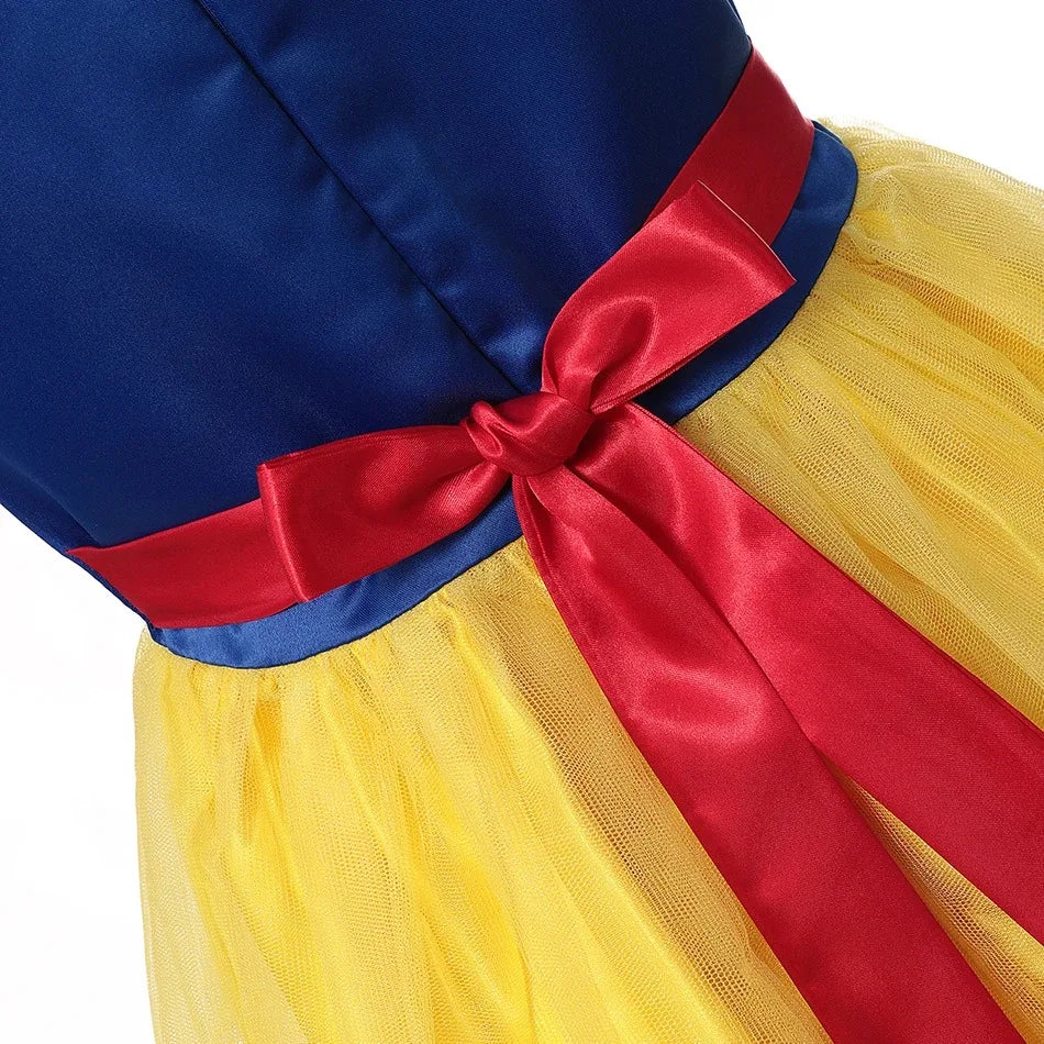 Snow White Princess Dress – With Cape, Tiara, and Magical Accessories