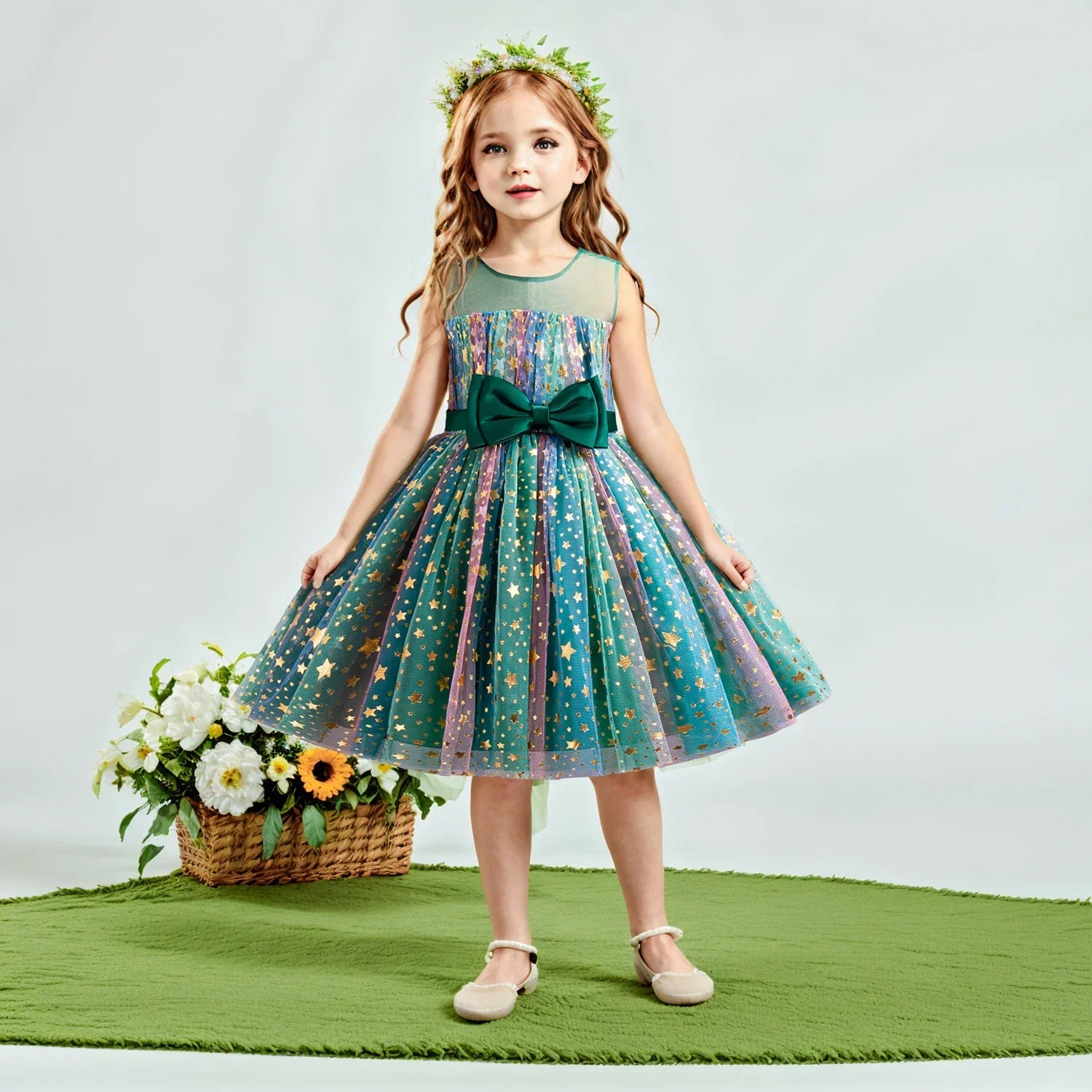 Lieveke Magical Tutu Dress - Colorful Enchanted Dress for Parties