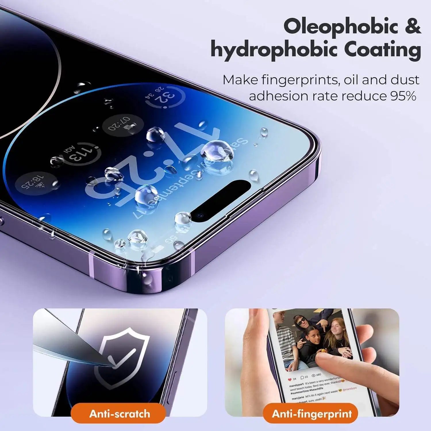 iPhone Tempered Glass Screen Protector – Full Protection