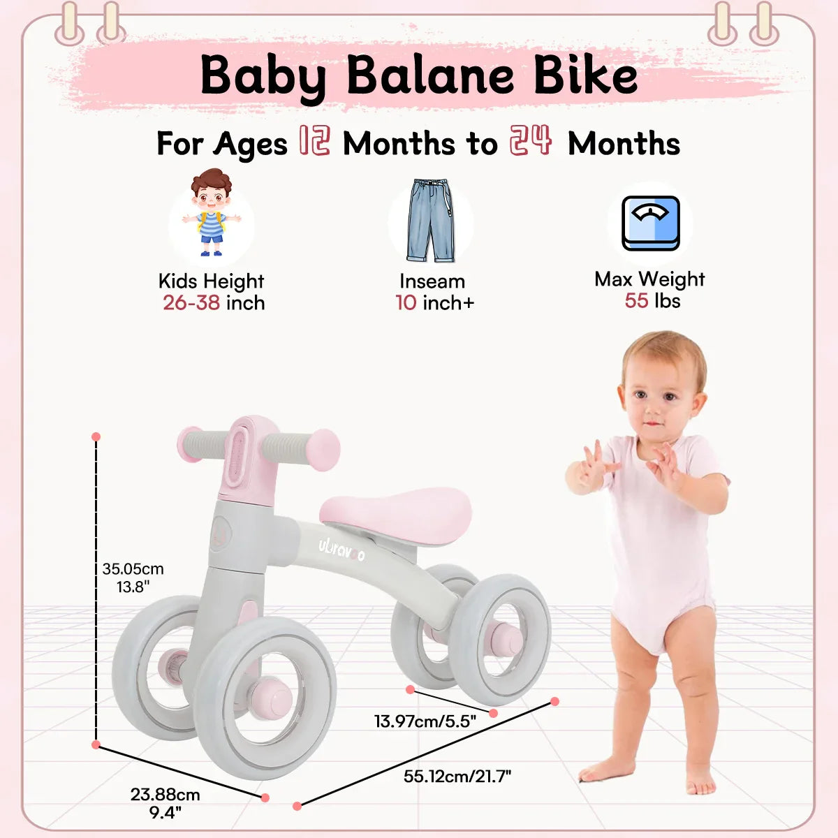 Cute Balance Bike for Babies - For Fun and Development