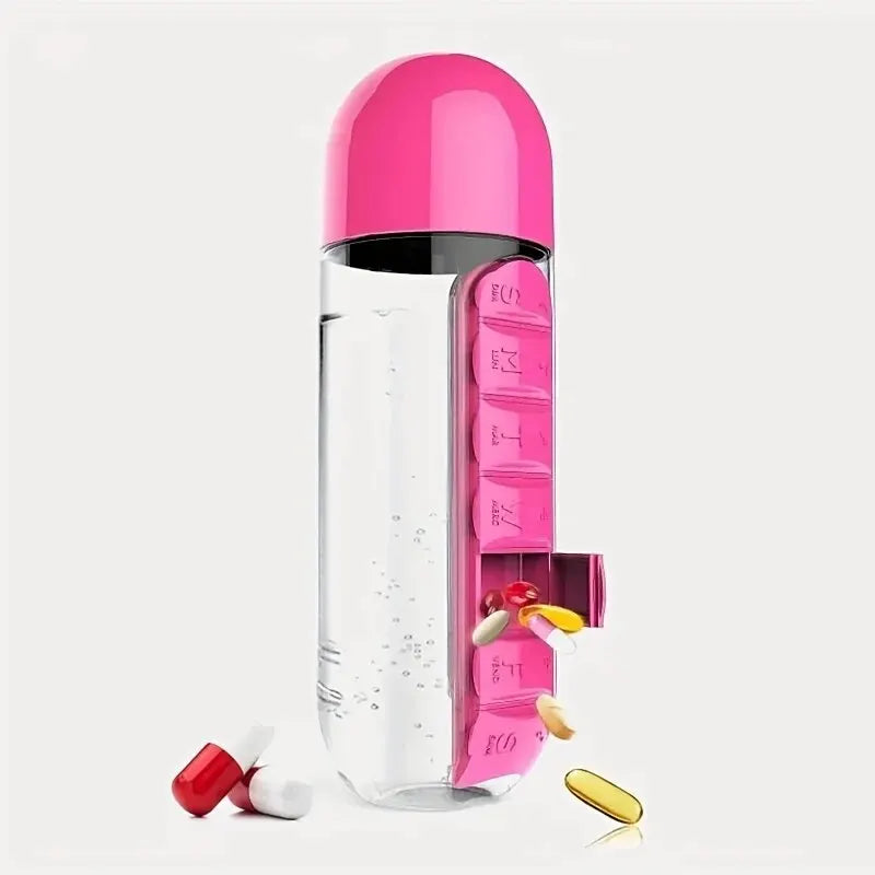 VitaBottle - Portable water bottle with built-in pillbox