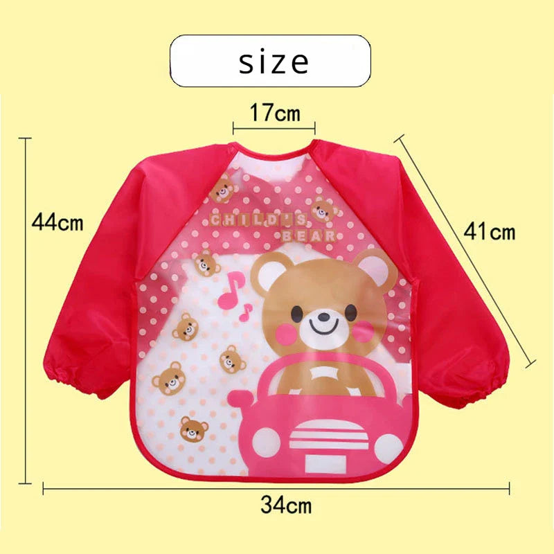 Mila Protective Children's Apron - Waterproof Long Sleeves for Eating and Painting