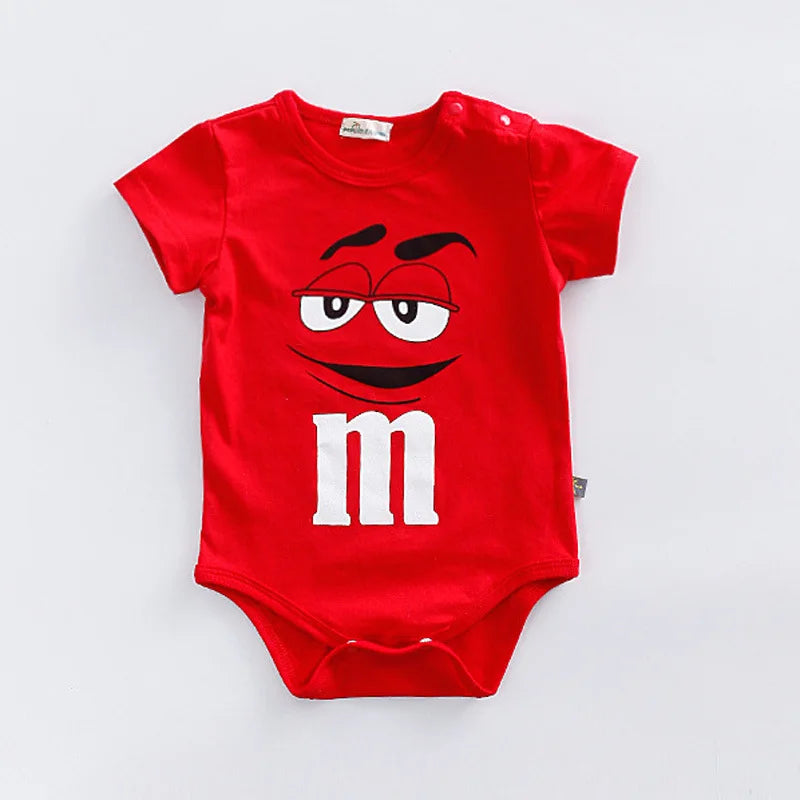 Colorful Baby Romper – M&M Faces Clothing for Babies and Toddlers