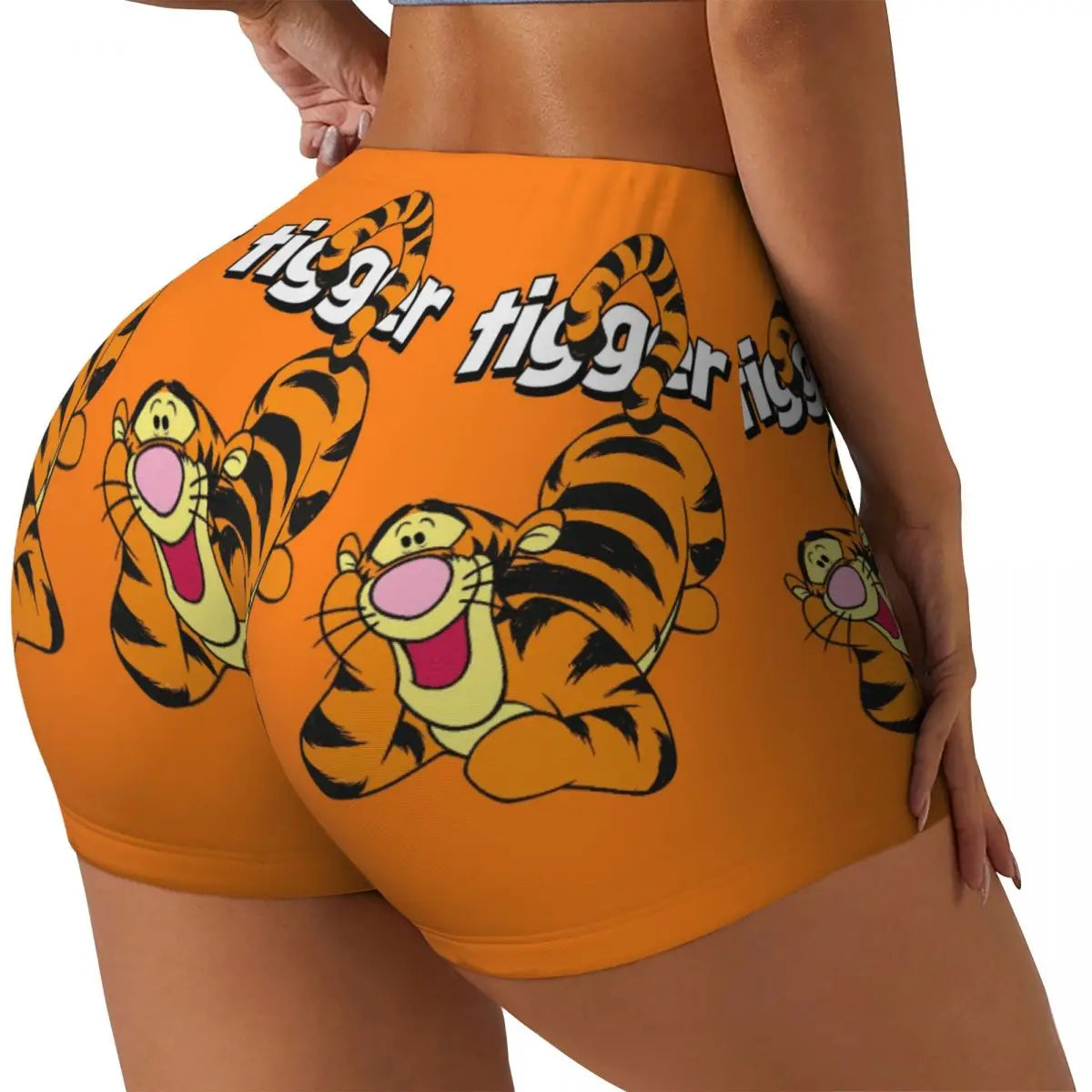 Tigger Print Yoga and Sports Shorts for Women – Comfortable and Stylish for Active Days