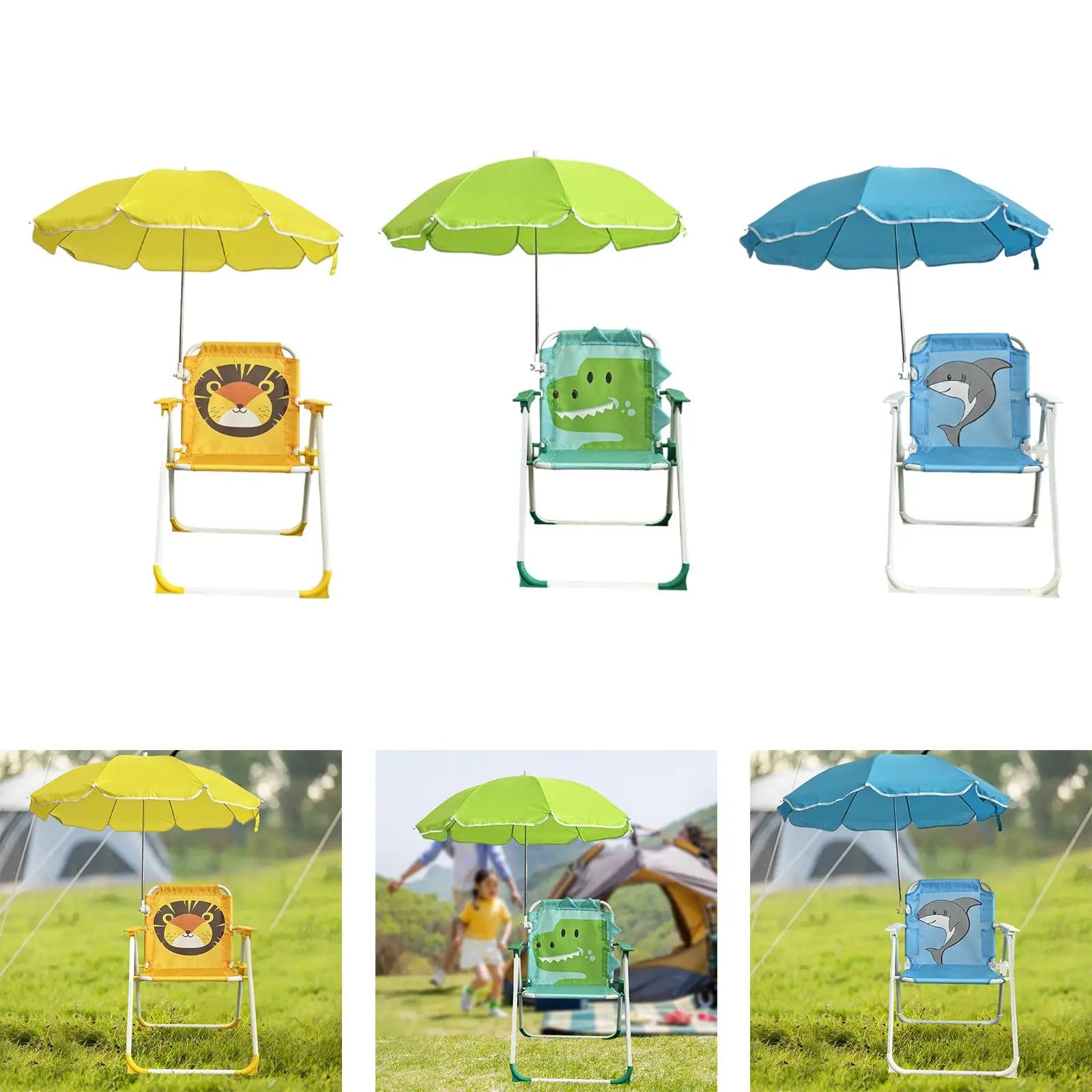 Children's Beach Chair with Sunshade - Foldable and Perfect for Camping and Garden
