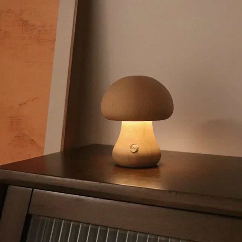 Mushroom Table Lamp – Warm LED Lighting with Touch Control