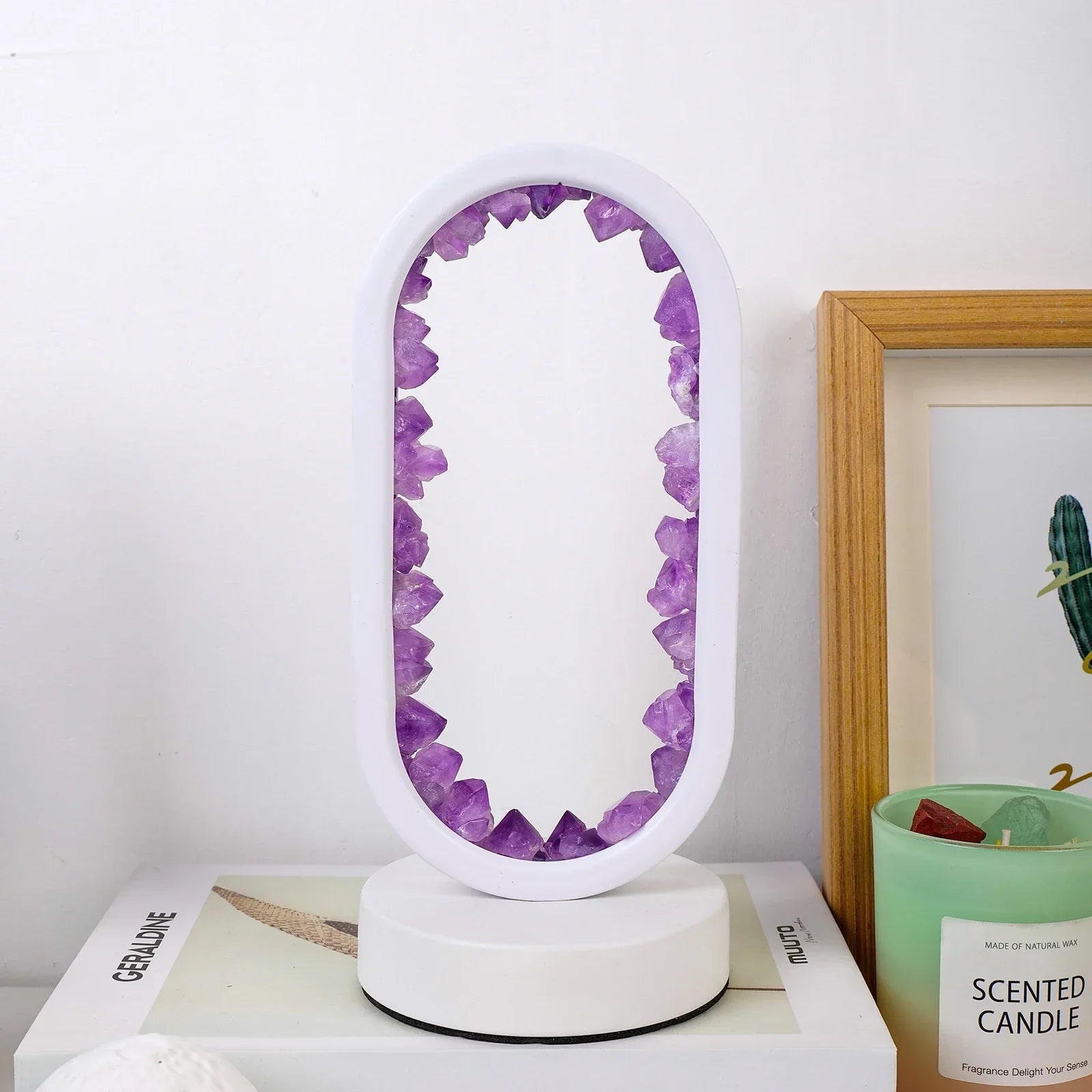 Elegant Amethyst Crystal Lamp – Ambient LED Lighting for Relaxation