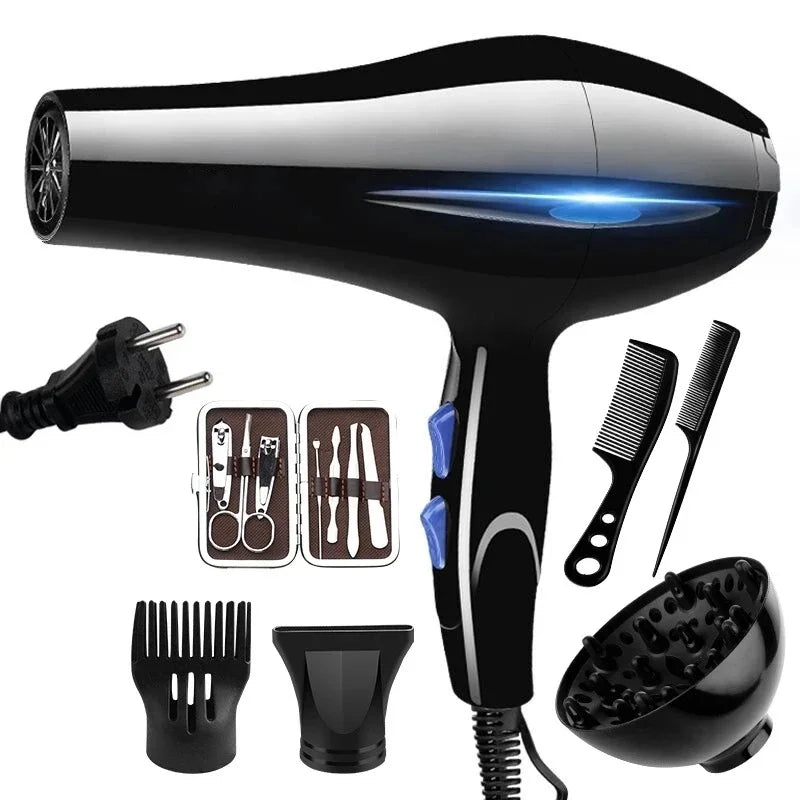 2200W Professional Hair Dryer – Powerful Fast Heating with Warm and Cold Settings