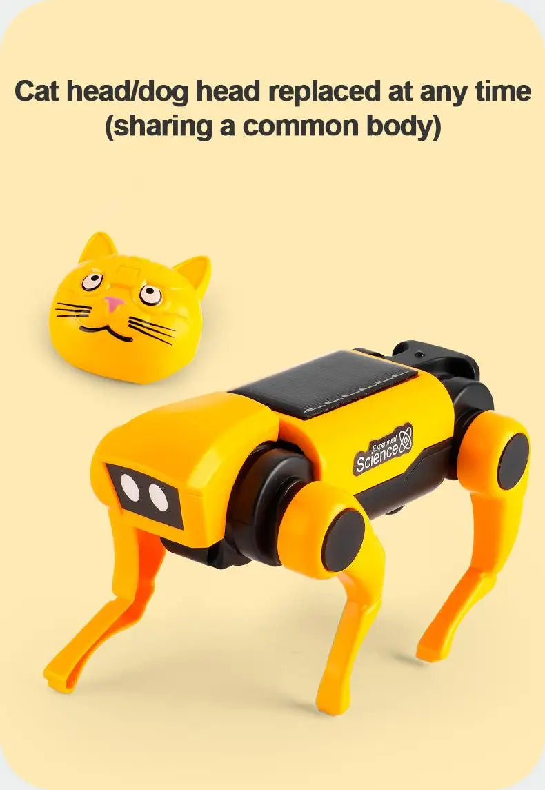 Educational Solar Energy Robot – 2-in-1 Dog and Cat Building Set