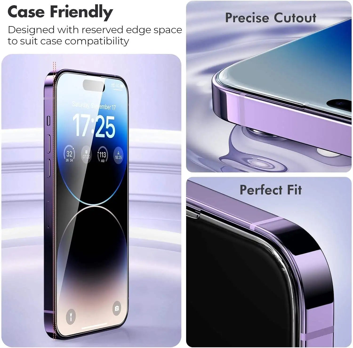 iPhone Tempered Glass Screen Protector – Full Protection