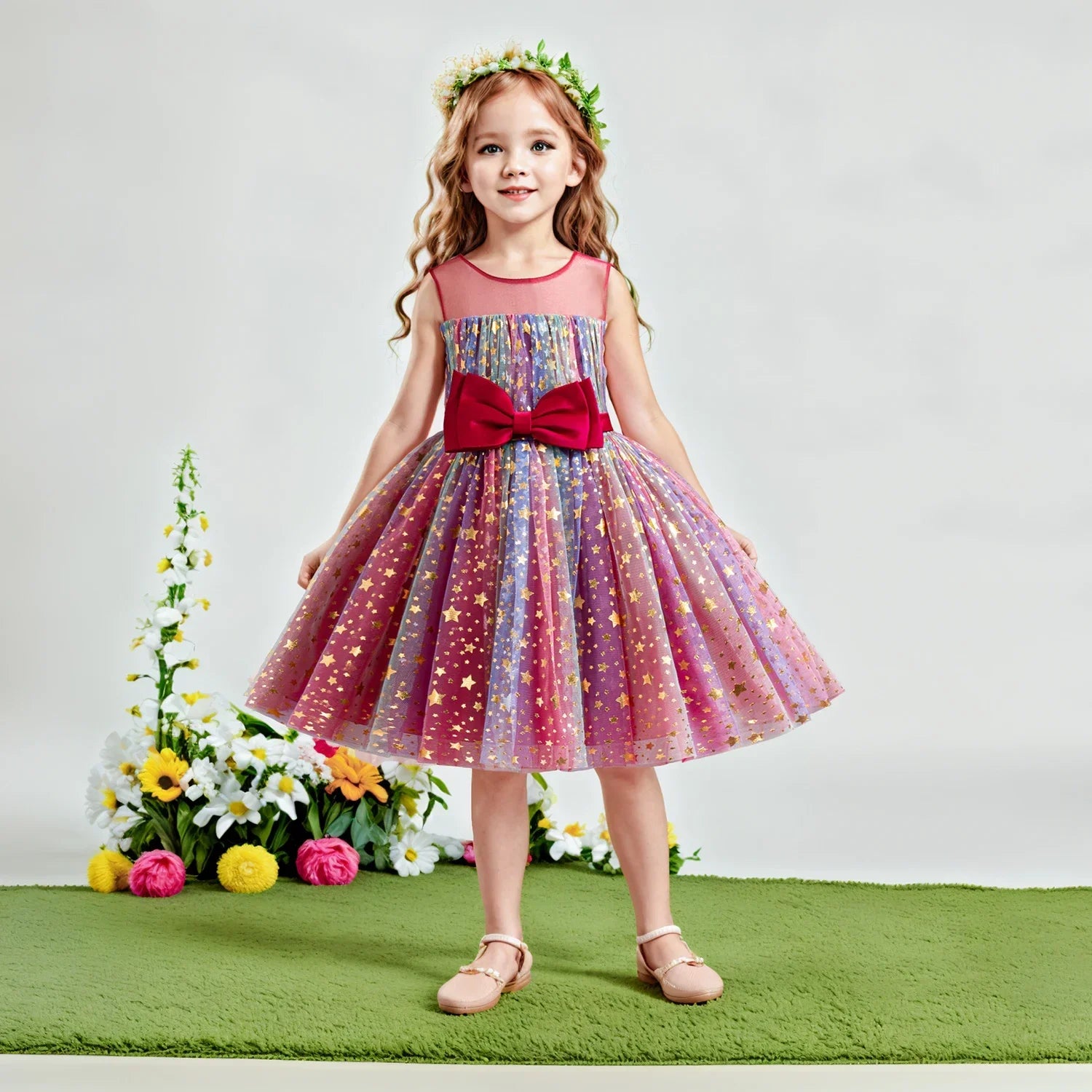 Lieveke Magical Tutu Dress - Colorful Enchanted Dress for Parties