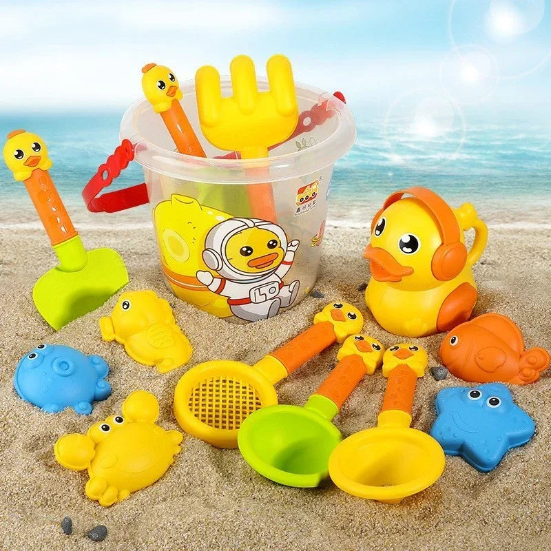 Children's Beach Toy Set – Bucket, Shovel, Water Bottle, and More for Summer Fun