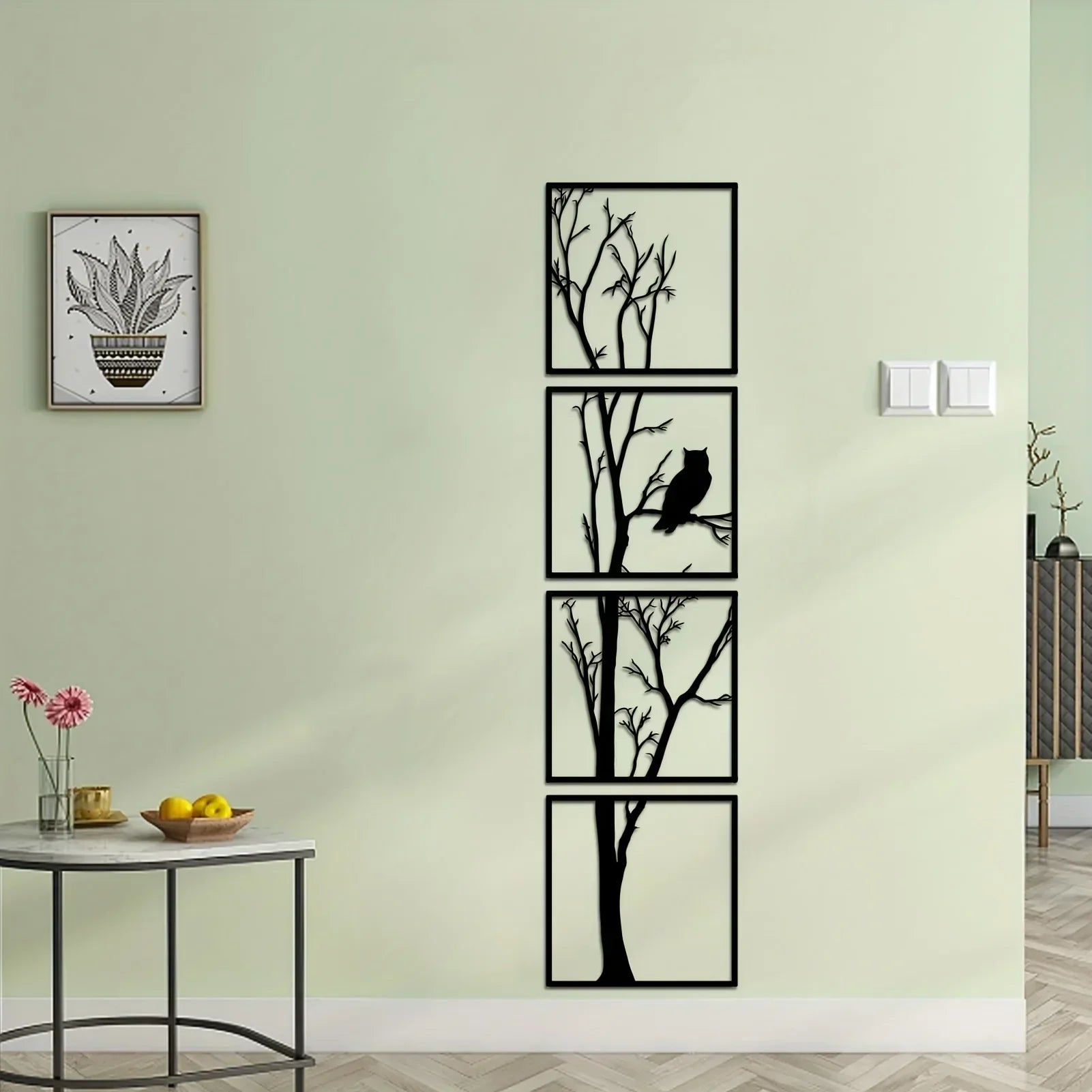 Wall Decoration Tree and Owl - Minimalistic and Stylish