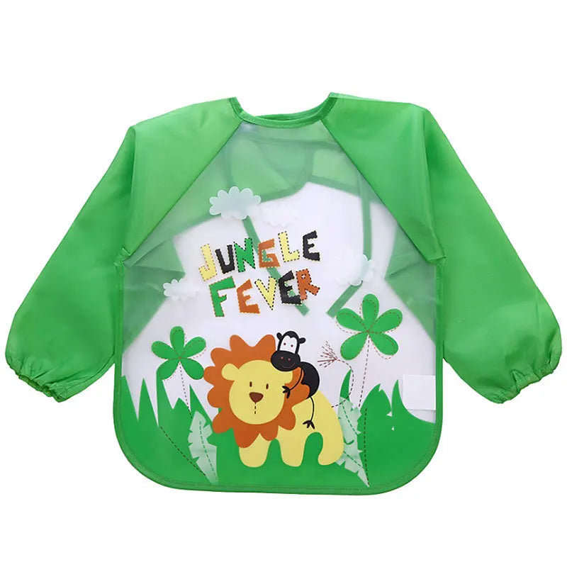 Mila Protective Children's Apron - Waterproof Long Sleeves for Eating and Painting