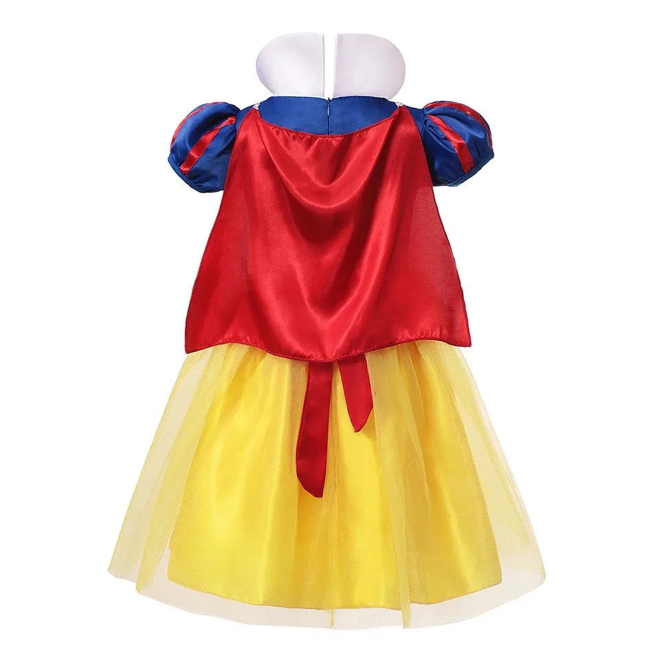 Snow White Princess Dress – With Cape, Tiara, and Magical Accessories