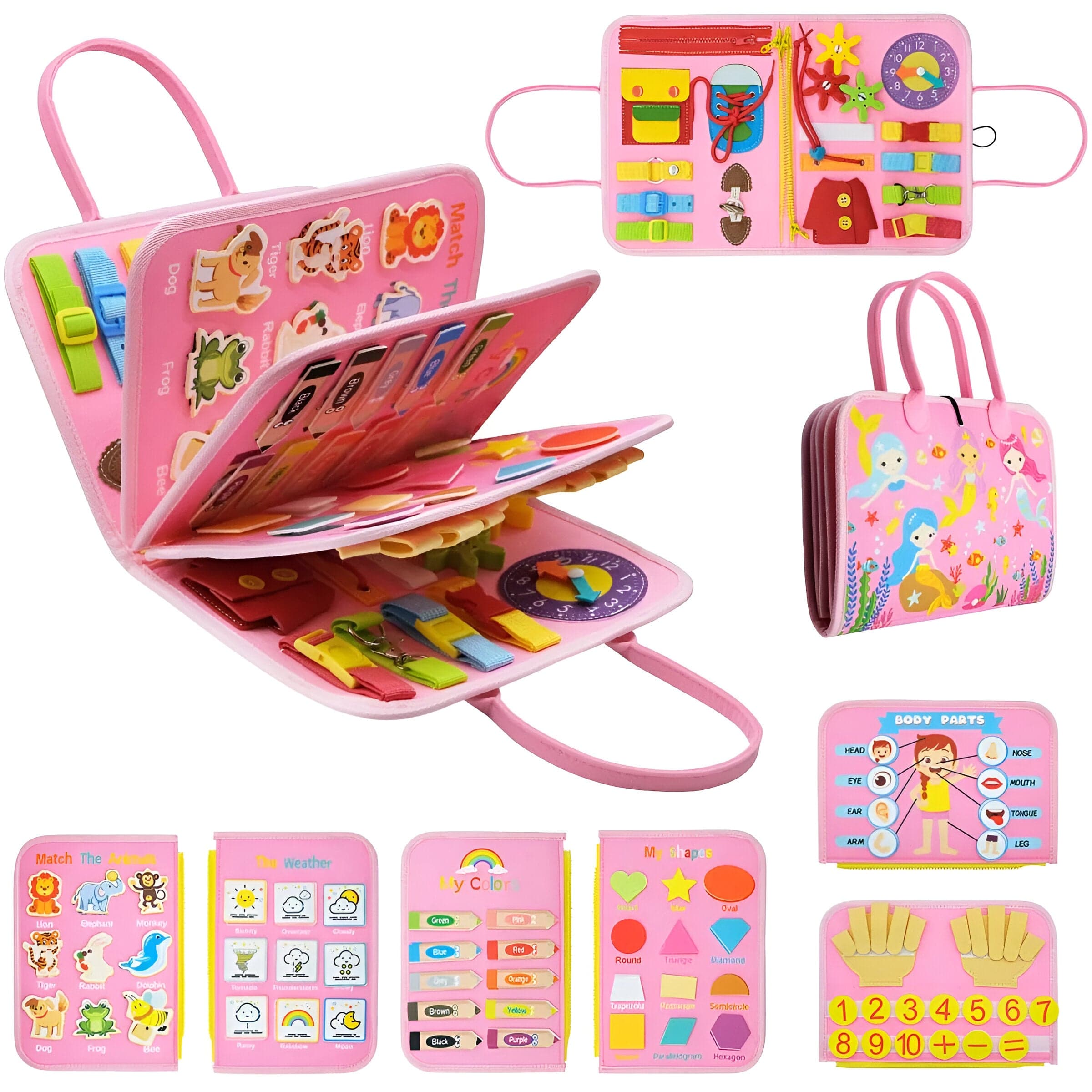 Busy Book Educational Playset – Educational and Interactive Play Book for Children