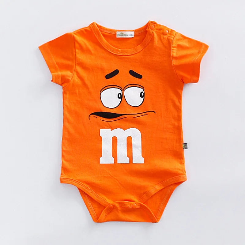 Colorful Baby Romper – M&M Faces Clothing for Babies and Toddlers