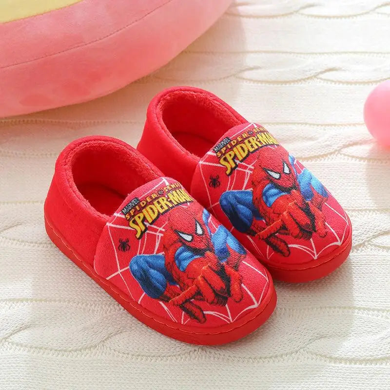 Spider-Man Kids Slippers – Soft Cotton Slippers for Indoor Use in Fall and Winter