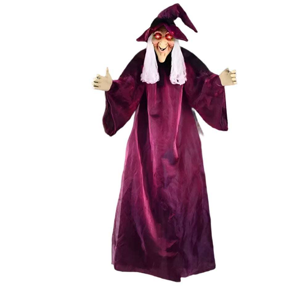 Hanging Witch Doll – Scary Halloween Decoration with Light and Sound