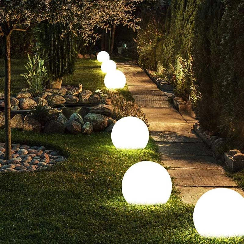 Spherical Garden Lamp with Colour Light – LED Ball Lamp for Indoor and Outdoor Use