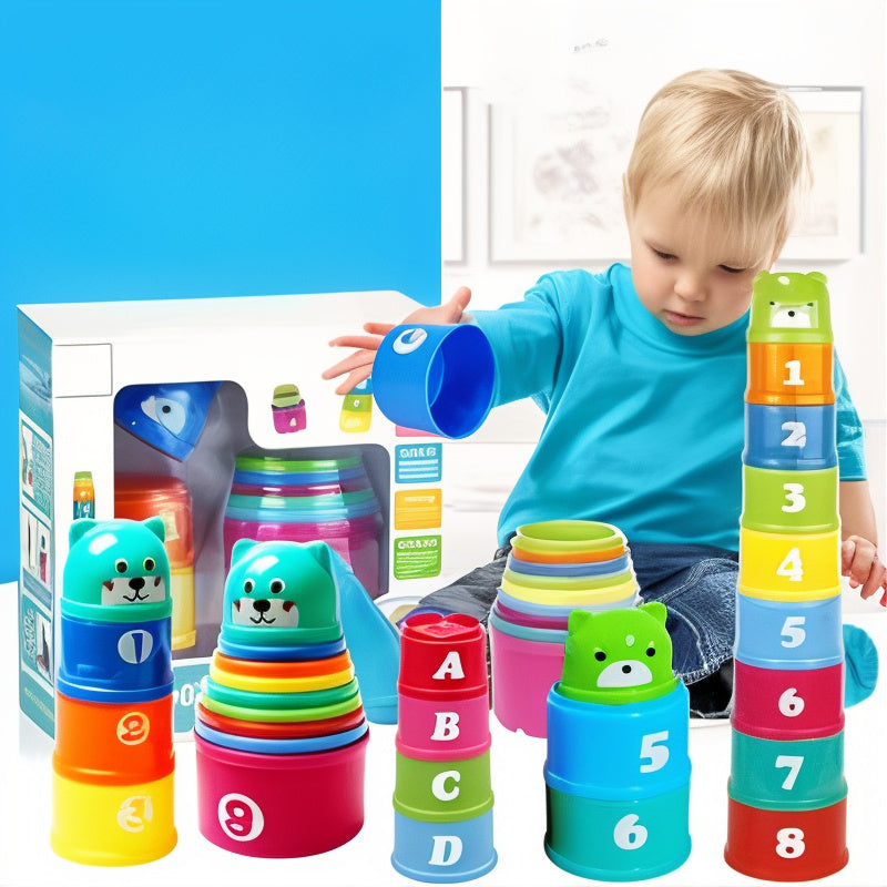 Educational Stacking Cups Toy - For Creative and Interactive Play Experiences