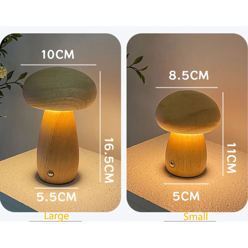 Mushroom Table Lamp – Warm LED Lighting with Touch Control