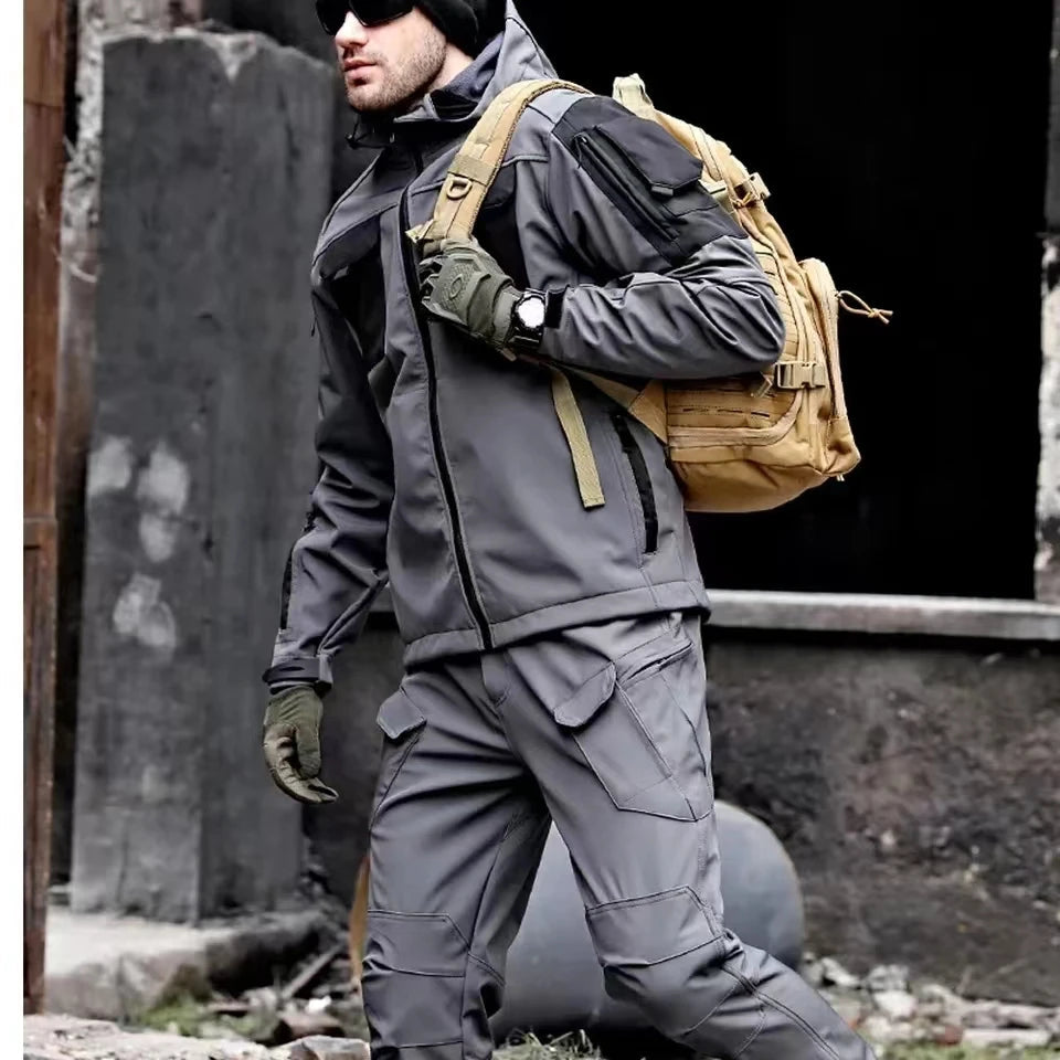 Outdoor Cargo Set for Men – Waterproof Jacket and Trousers for Adventure