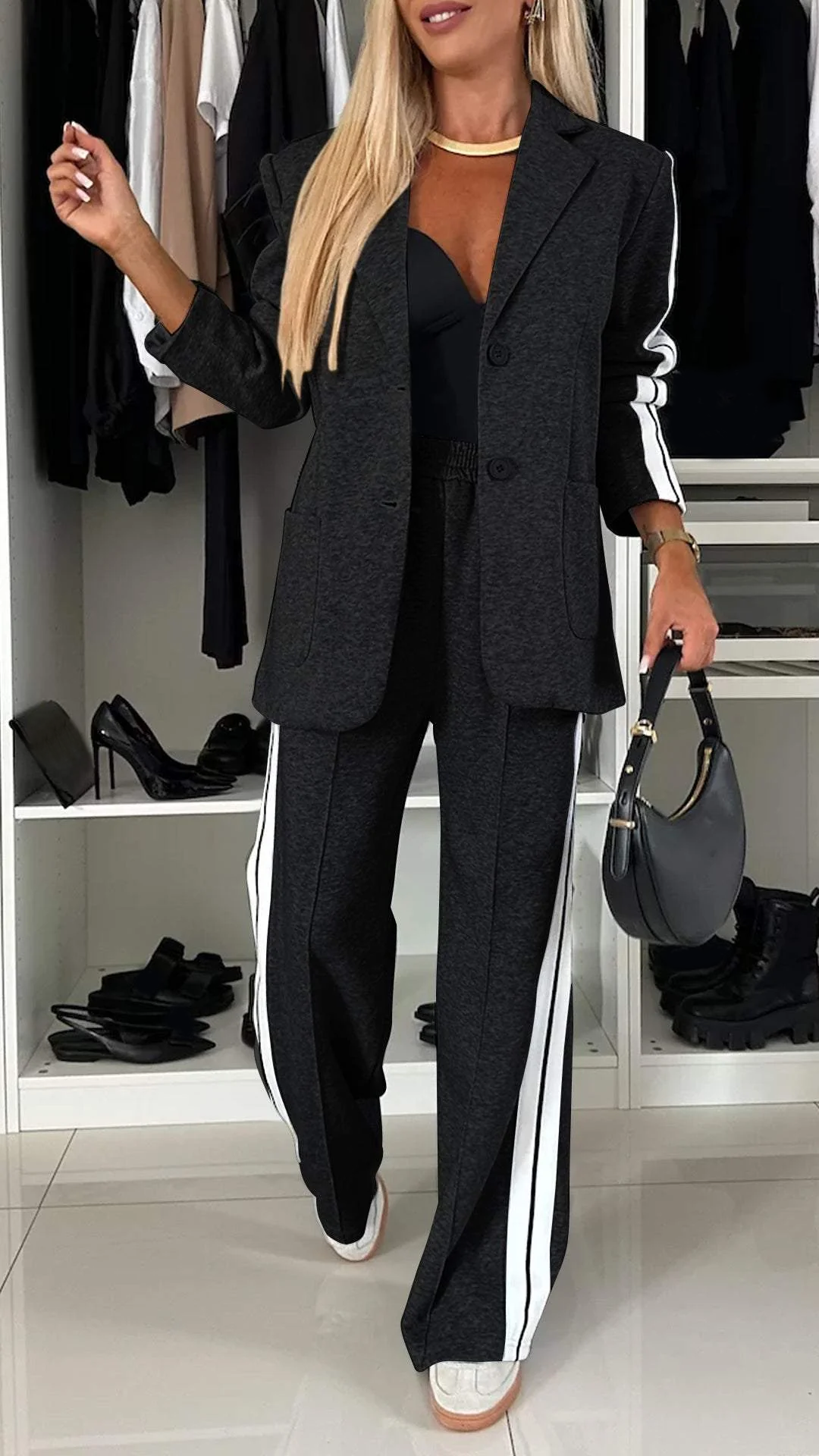 Urban Luxe Women's Suit - Sporty and Chic in One