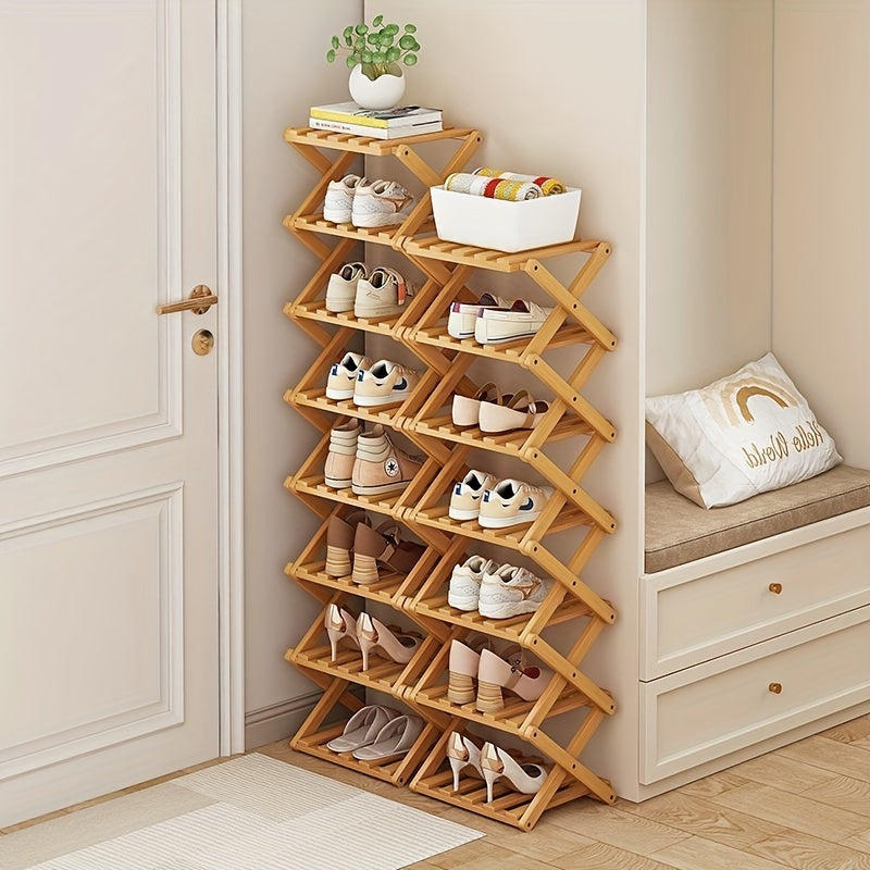 Smart Bamboo Shoe Rack – Compact and Practical for Any Entryway