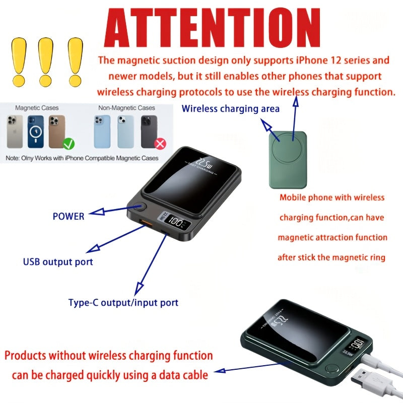 Magnetic Power Bank 10000mAh – Fast and Reliable