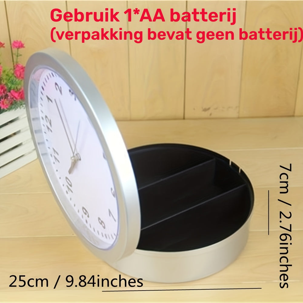 Wall Clock with Secret Storage Compartment – Practical and Discreet